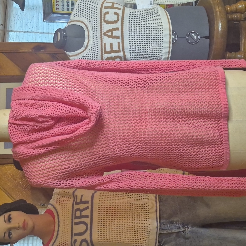 Pink Hooded Women's Sweater - Picture 2 of 2
